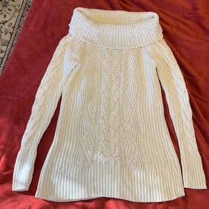 Cream Sequin shimmer sweater, WHBM, size M